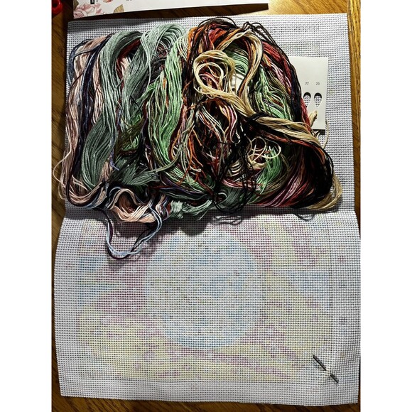 Celestial The Moon Cross Stitch Kit Astrology Moon 11 Count Kit 14" x 9 1/2" - Picture 3 of 4